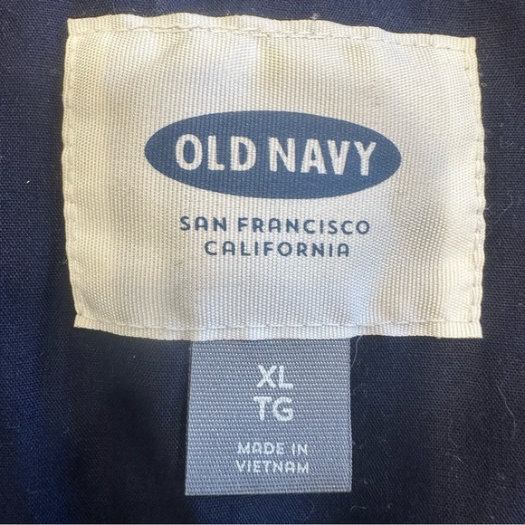 Old Navy Blue & White Womens Boho Quilted Jacket Open Front Size XL - Picture 3 of 8